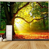 Teppich Wandteppich Wald Leinwand Baum Sonne Himmel Zuhause – Accessoires und Dekorationen Naty Shop