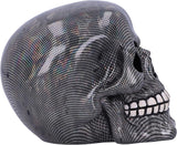 Holografischer silberner Netzschädel Silbernes holografisches Netzschädel-Ornament Silber 16,5 cm Statuetten und Skulpturen Naty Shop