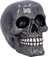 Holografischer silberner Fischnetz-Schädel Silbernes holografisches Fischnetz-Schädel-Ornament Silber 16,5 cm Statuetten und Skulpturen Naty Shop Standardtitel