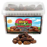 Bite & Delight getrocknete Datteln – Ganz, getrocknet und natürlich – Aromatische Süßigkeiten – Lecker und saftig – Verzehrfertiger Fruchtsnack – Vegan – Ohne Zuckerzusatz – 1250 g Naty Shop dehydrierte Produkte 1000 ml