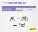 JOSERA Hähnchen- und Kalbsfilet (16 x 70 g) | Erwachsener | Premium-Nassfutter für ausgewachsene Katzen | Hähnchen und Kalbfleisch mit 40 % Hähnchenfilet | Keine Körner | Nasses Katzenfutter im Frischebeutel | 16 Stück