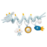 Fehn Activity Spiral Dino – Tast- und Greifspielzeug für den Kinderwagen – Baby-Dinosaurier-Spielzeug für Bett, Spielplatz, Kinderwagen und Autositz – Motorikspielzeug für Babys und Kleinkinder ab 0+ Monaten Babyspielzeug Naty Shop Drache