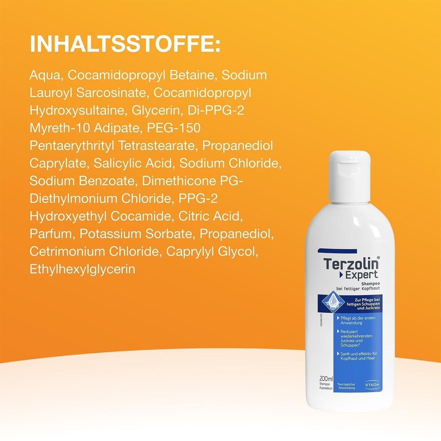 Terzolin Expert Shampoo für fettige Kopfhaut und Haare, Anti-Schuppen, 200 ml Dusche und Bad Terzolin
