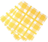 Talking Tables 20 x Einweg-Recyclingpapierservietten mit gelbem Gingham-Karomuster für Sommerpicknicks und Abendessen im Freien, umweltfreundlich für Geburtstagsfeiern, Ostern, Hochzeiten, Grillabende, 3-lagig, 33 cm