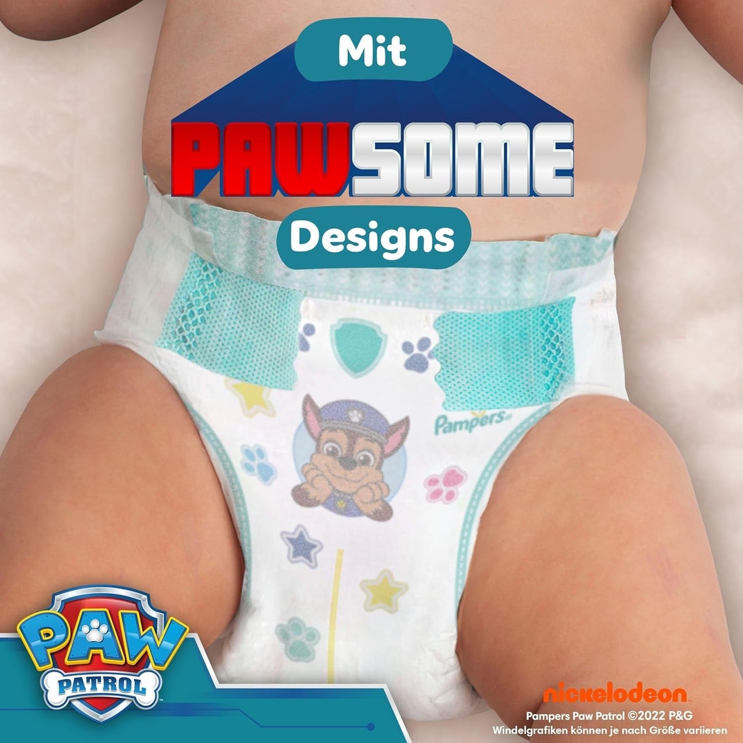Pampers Baby-Dry Puppy Patrol Edition Windeln, Größe 6, 164 Windeln, 13 kg – 18 kg, bis zu 100 % Auslaufschutz und Komfort die ganze Nacht