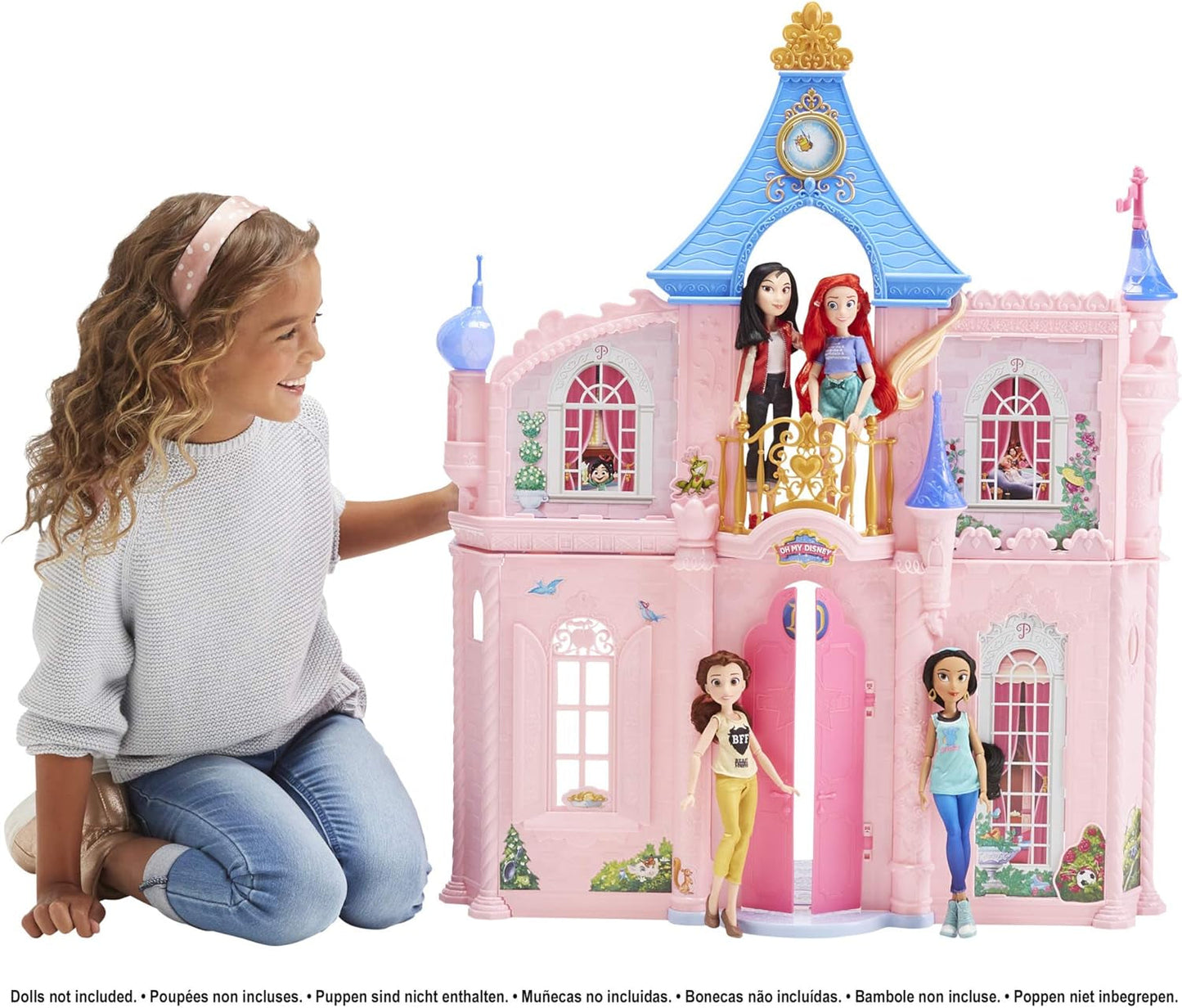 Disney Princess Castle Comfy Squad Puppenhaus mit 6 Möbelstücken und 16 Zubehörteilen Spielzeug für 5-jährige Mädchen Puppenhäuser Naty Shop