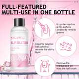 Polygel-Nagellösung, Polygel-Slip-Solution-Nagelset, Polygel-Flüssignagellösungen 75 ml, 5 Nagelspitzen-Clips, 3 Nagelbürsten, 1 Kristallbecher, 100 Reinigungsblätter