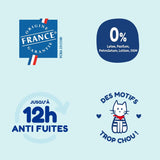 - Windeln, Größe 3 (4-9 kg) – gesund und sehr saugfähig – 12 Stunden auslaufsicher – keine unerwünschten Substanzen – hergestellt in Frankreich – erschwinglicher Preis – 150 Wegwerfwindeln