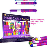Desire Deluxe Haarkreide-Geschenke für Mädchen, Haarkreide für Haarfärbespielzeug zu Weihnachten, 10 waschbare Haarfärbestifte für Karneval, 3 4 5 6 7 8 9 11 Jahre alte Haarfärbemittel Naty Shop