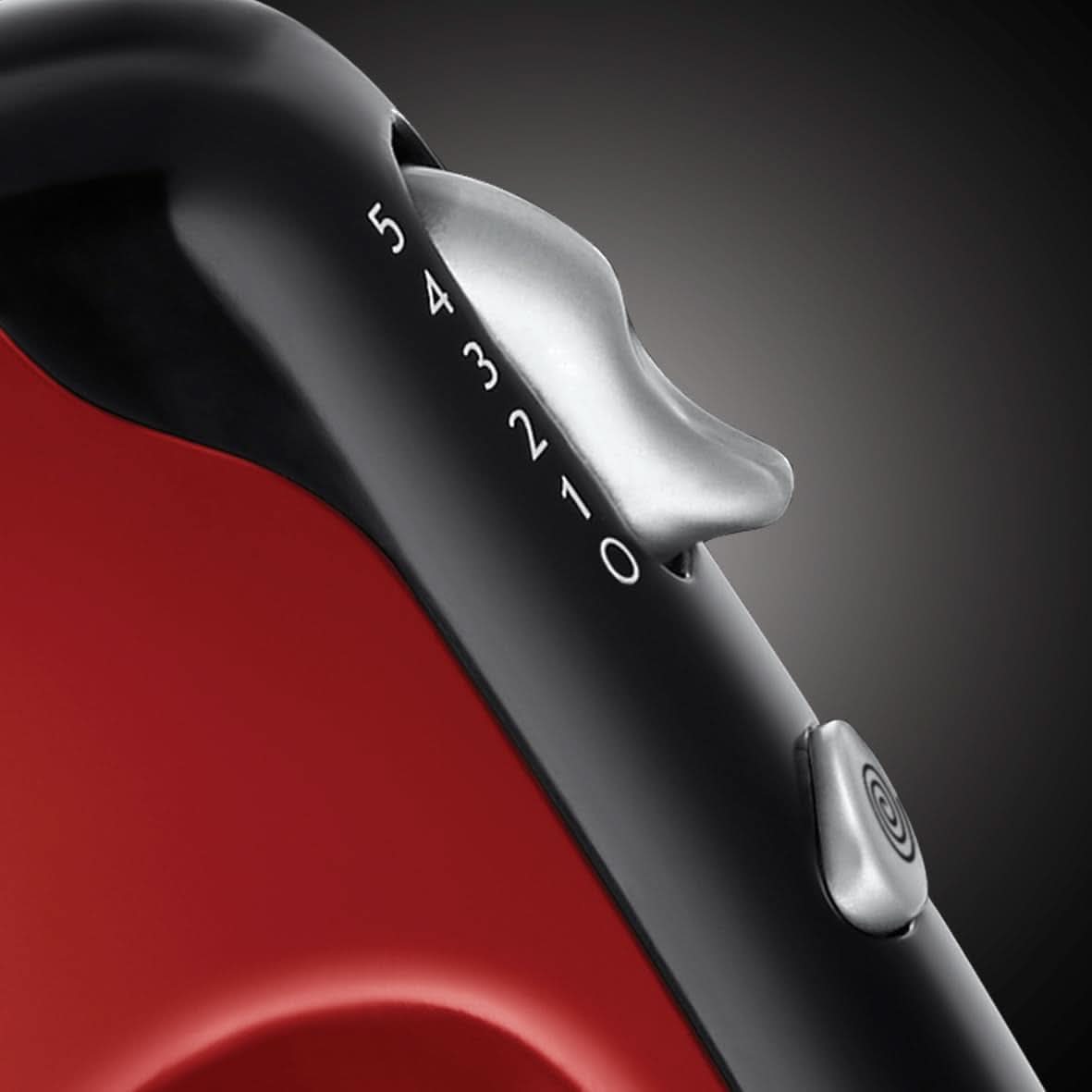 Russell Hobbs Handmixer [Handrührgerät] Desire Rot (5 Geschwindigkeitsstufen+Turbofunktion, 2 spülmaschinengeeignete Rührbesen & Knethaken, Auswurftaste, Aufrechte Parkposition) Handrührer 24670-56 Kitchen Naty Shop