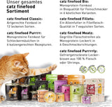 Nassfutter für Katzen Catz Finefood Purrrr mit Monoprotein und Lachs Nr. 105, für Katzen mit empfindlicher Verdauung, 16 x 80 g