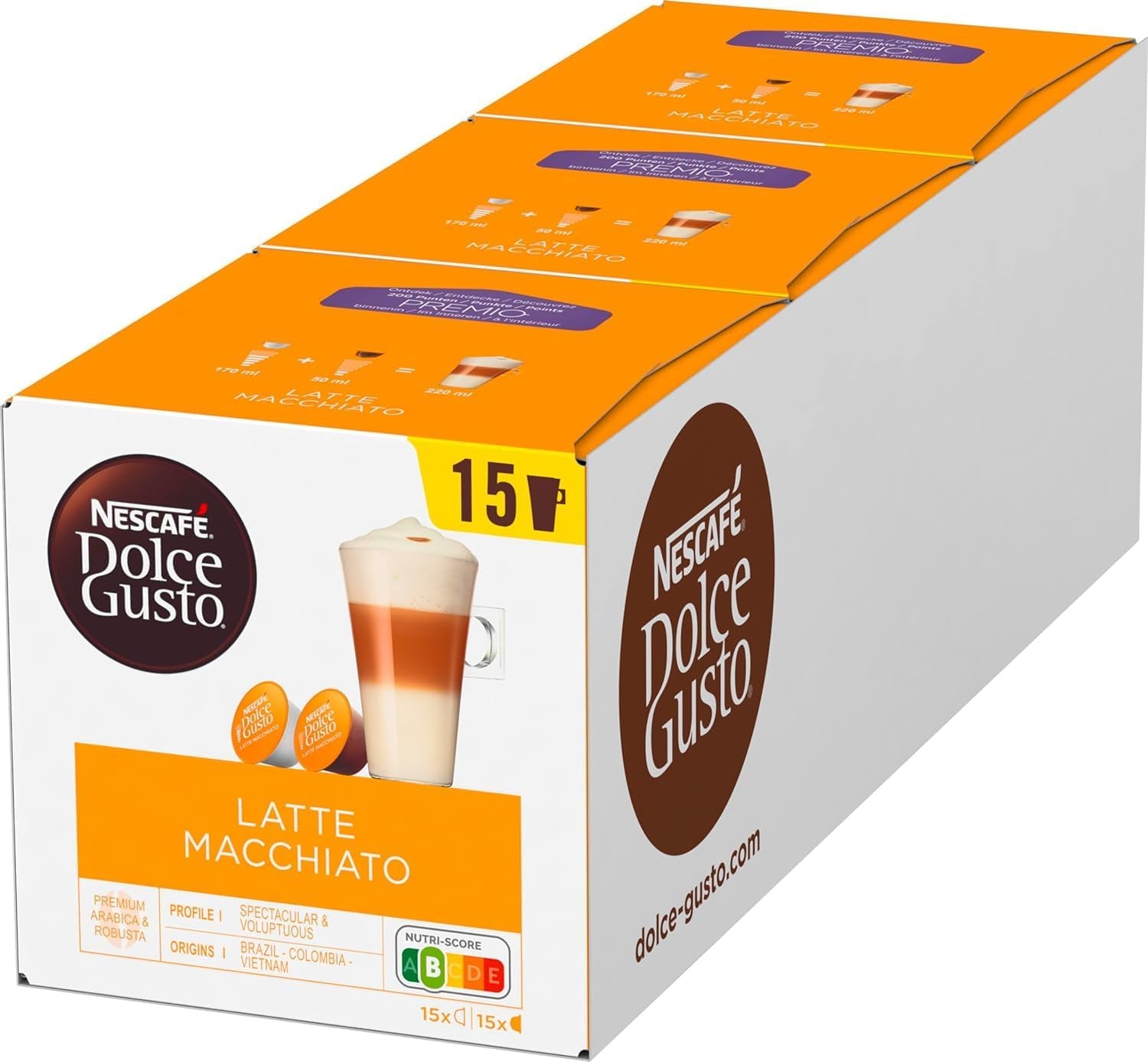 NESCAFÉ DOLCE GUSTO Krups KP3405 Genio S Plus Kapselmaschine | Espresso Boost, 15 Bar Pumpendruck | 0,8 l Wassertank | 1500 Watt | Farbe Rot mit Latte Macchiato