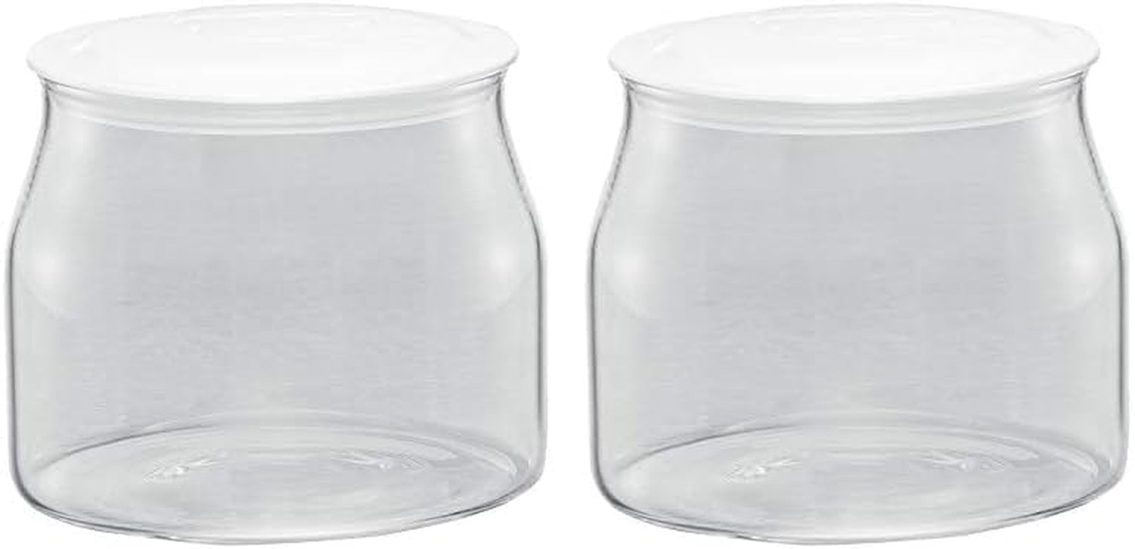 Rommelsbacher JG 1 Ersatzglas für JG 80-1,2 Liter Joghurt- und Frischkäsebereiter mit Deckel (2 Stück) Naty Shop Frischhaltedosen, transparent/weiß, 1 Stück (2 Stück)