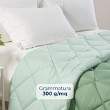 Caleffi Steppdecke für Doppelbett, Winter, 260 x 265 cm, Mikrofaser, für Doppelbett, Winter, weich, bequem, gepolstert, langlebig, waschbar, hypoallergen, Steppdecke, hergestellt im Naty Shop für Steppdecken und Steppdecken
