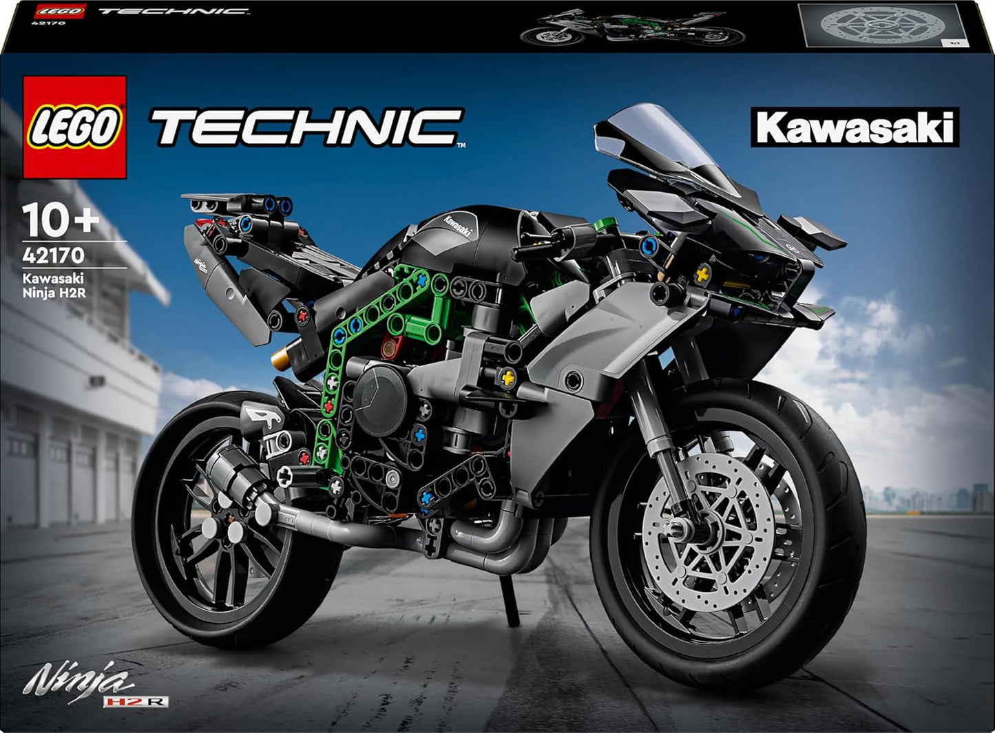 LEGO Technic Kawasaki Ninja H2R Motorrad, Geburtstagsgeschenk für Kinder und Erwachsene, Dekoration, Spielzeug, Modell für Jungen und Mädchen ab 10 Jahren 42170 Bausets Besuchen Sie den LEGO-Store