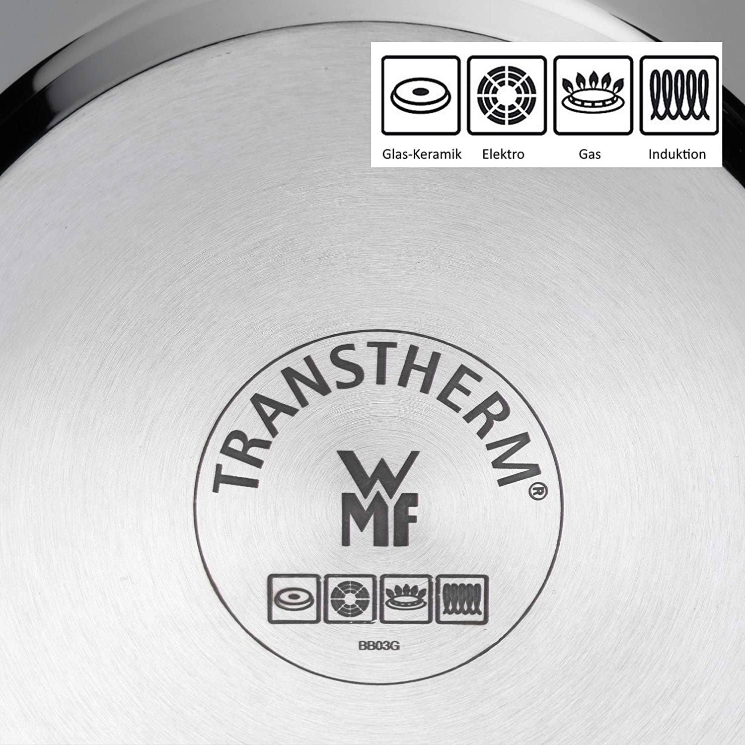 WMF Teufelspfanne 28 cm, Induktionspfanne, Cromargan Edelstahl, Kunststoffgriff Töpfe und Pfannen Naty Shop