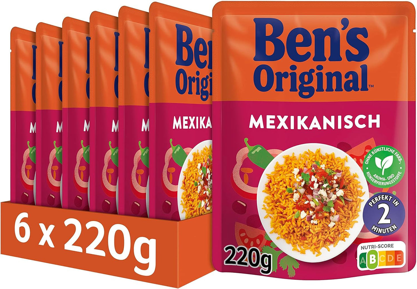 BEN'S ORIGINAL™ Mexikanischer Expressreis 6 x 220 g