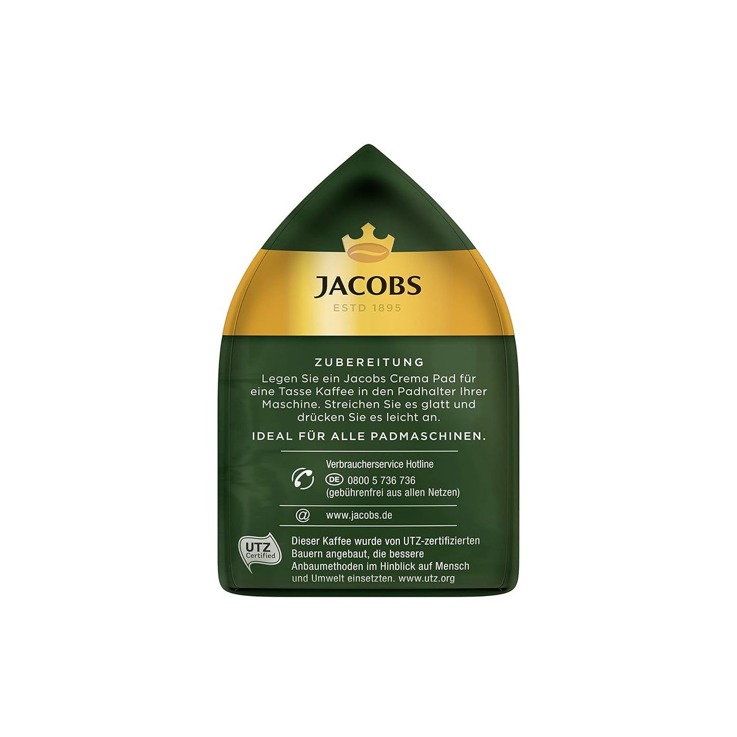 Kräftig Cream Pads, 90 Senseo-kompatible Kaffeepads UTZ-zertifiziert, 5er Pack, 5 x 18 Getränke & Cream Pads, 90 Senseo-kompatible Kaffeepads UTZ-zertifiziert, 5er Pack, 5 x 18 Getränke