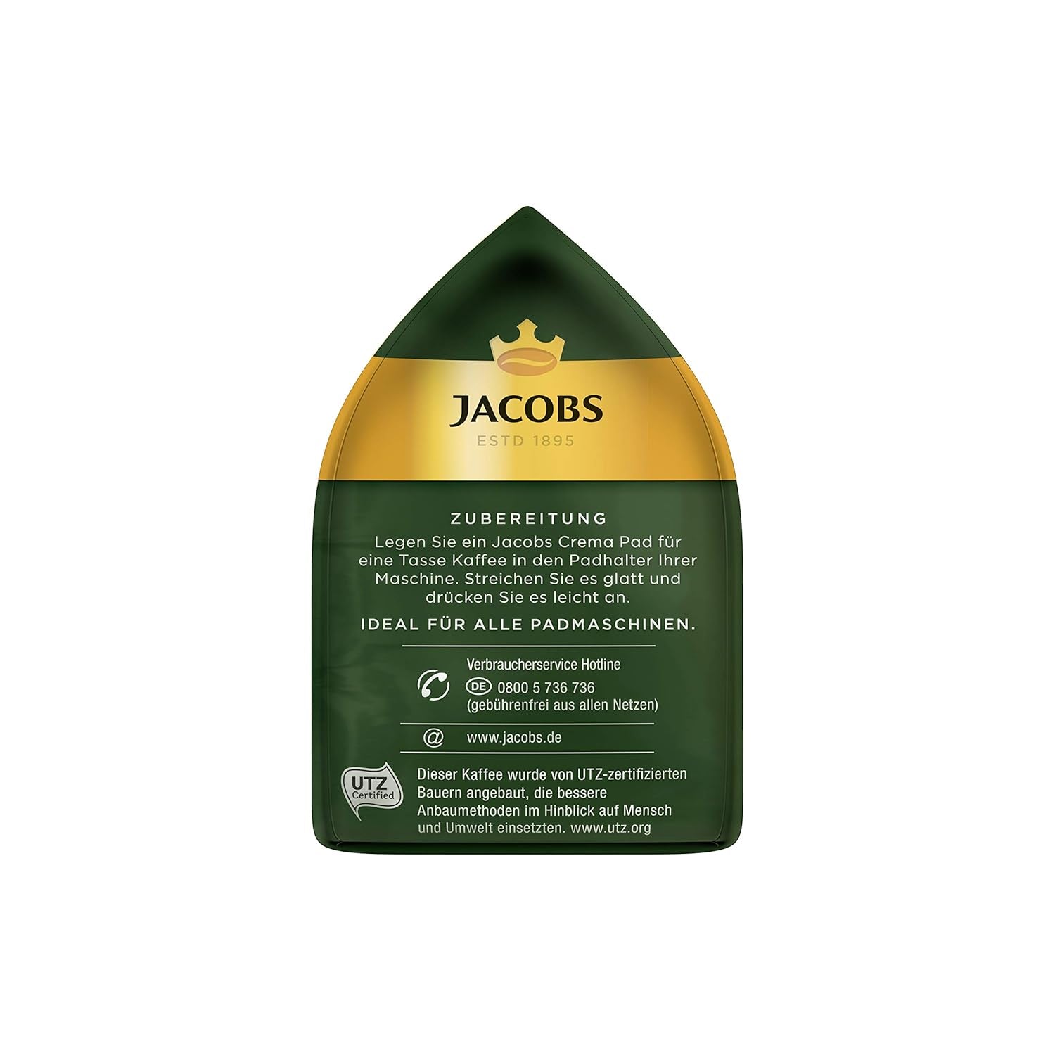 Kräftig Cream Pads, 90 Senseo-kompatible Kaffeepads UTZ-zertifiziert, 5er Pack, 5 x 18 Getränke & Cream Pads, 90 Senseo-kompatible Kaffeepads UTZ-zertifiziert, 5er Pack, 5 x 18 Getränke