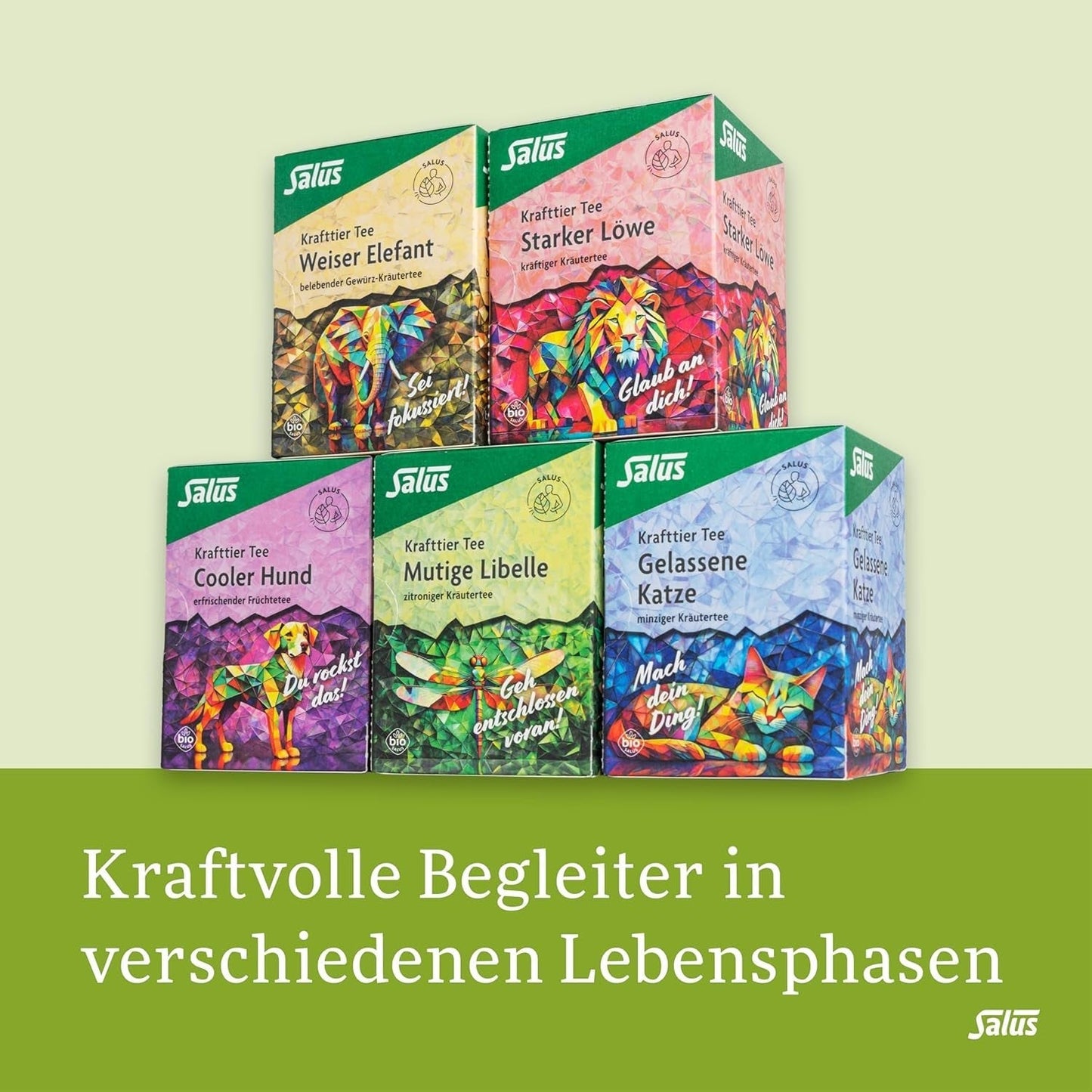 Salus - Krafttier Tee - Brave Dragonfly - 1X 15 Filterbeutel (24g) - Kräutertee mit Zitronengeschmack - Mit Johanniskraut - Aromatisiert - Bio
