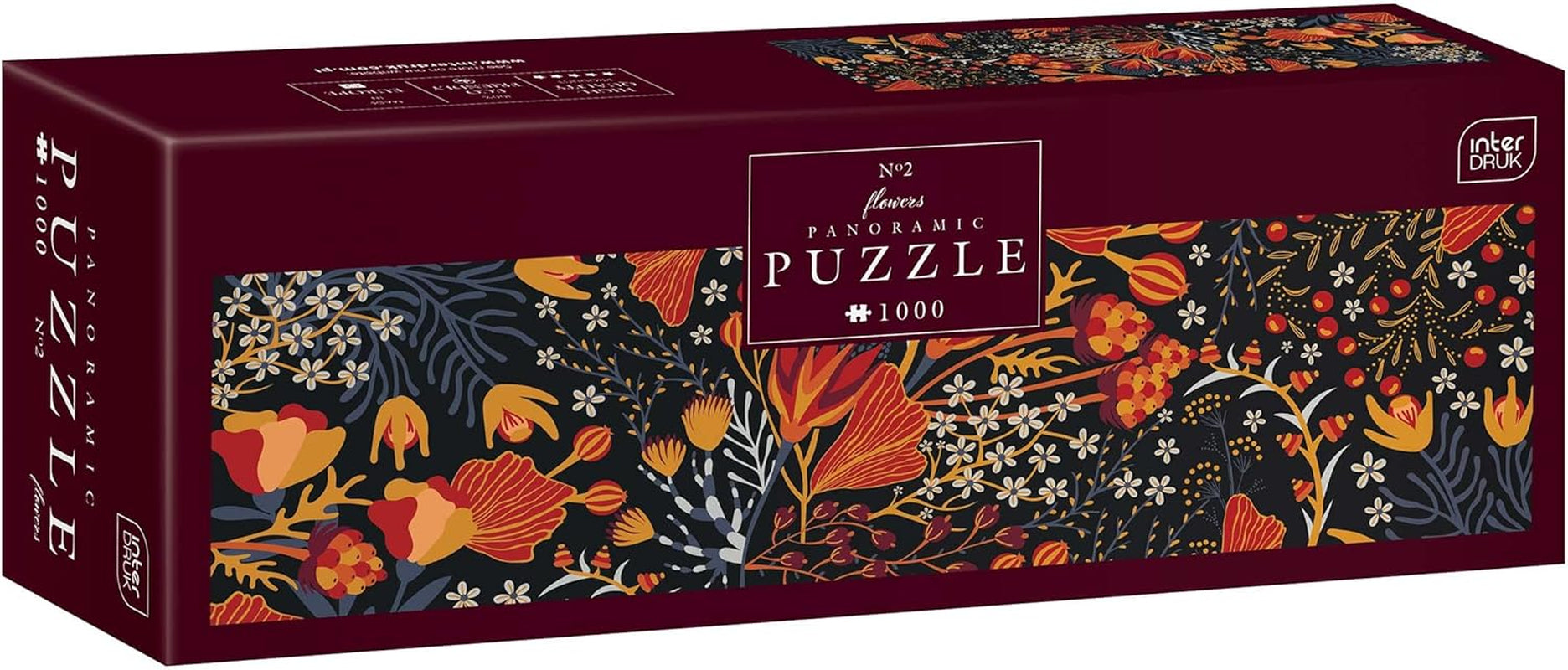 Blumen Nr. 1 - Panorama-Puzzle mit 1000 Teilen für Erwachsene Puzzle Naty Shop Blumen Nr. 1 2
