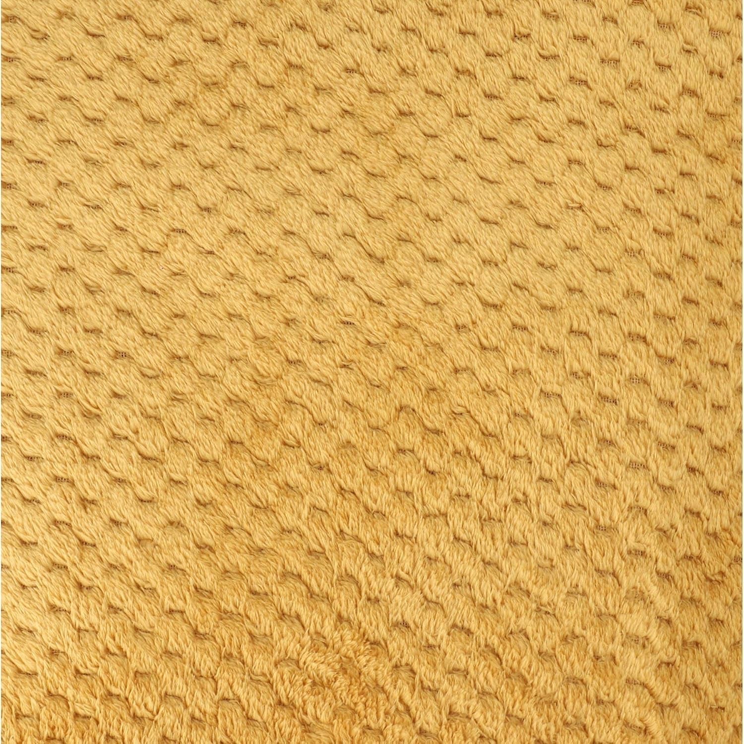 HOMLA Noah Weiche dekorative Decke – kuschelige Decke aus Polyesterfaser für Zuhause, flauschige Decke für Schlafsofa – 150 x 200 cm, Reiskornmuster, Senffarbe. Betten und Decken. Besuchen Sie den HOMLA-Store