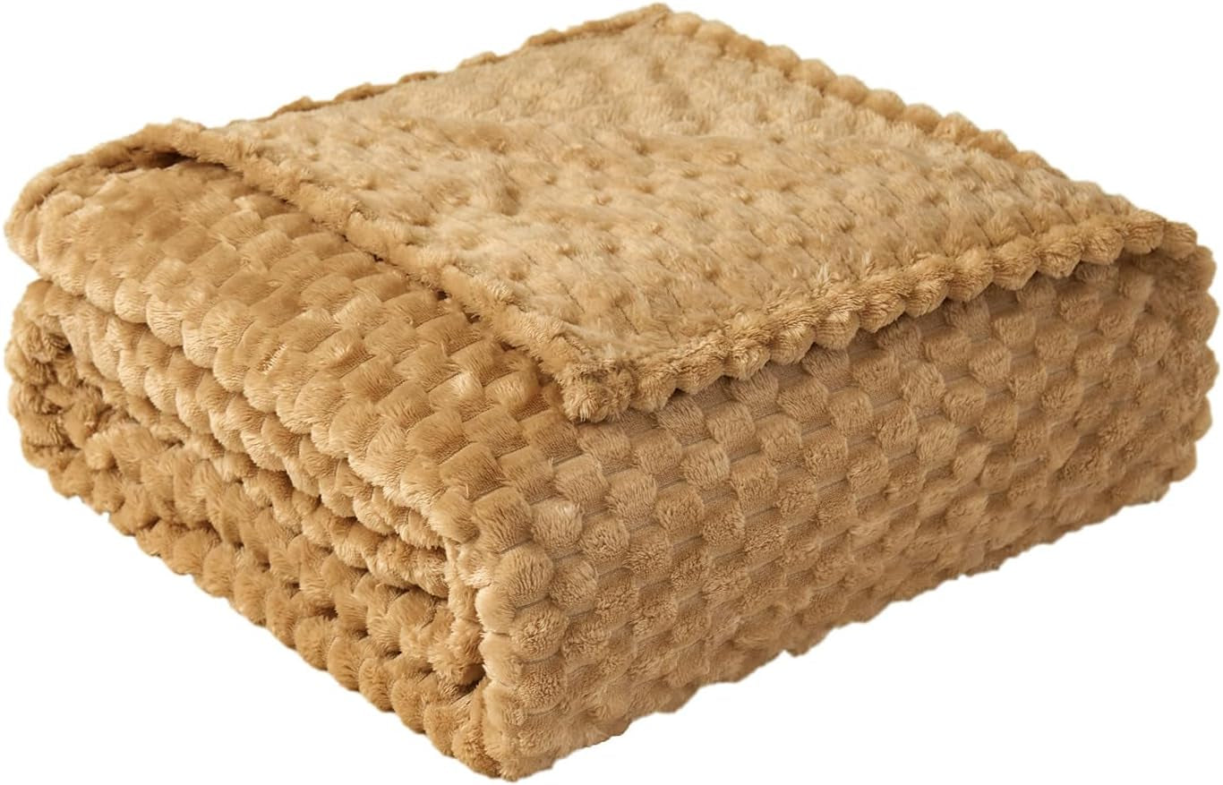 Good Nite Kuscheldecke, flauschige Decke, 150 x 200 cm, weiche Mikrofaser-Tagesdecke, Sofadecke, Kuscheldecke, warme Fleecedecke für Schlafsofa, Schlafzimmer, Büro, graue Betten und Decken, Good Nite Beige, 130 x 150 cm