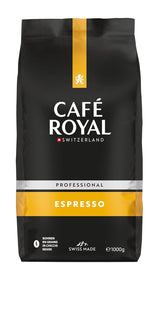 Café Royal Professional Line Espresso – Kaffeebohnen für automatische Espressomaschinen, intensiver Körper, intensive Röstung, Stärke 3/5, Rainforest Alliance, 1 kg
