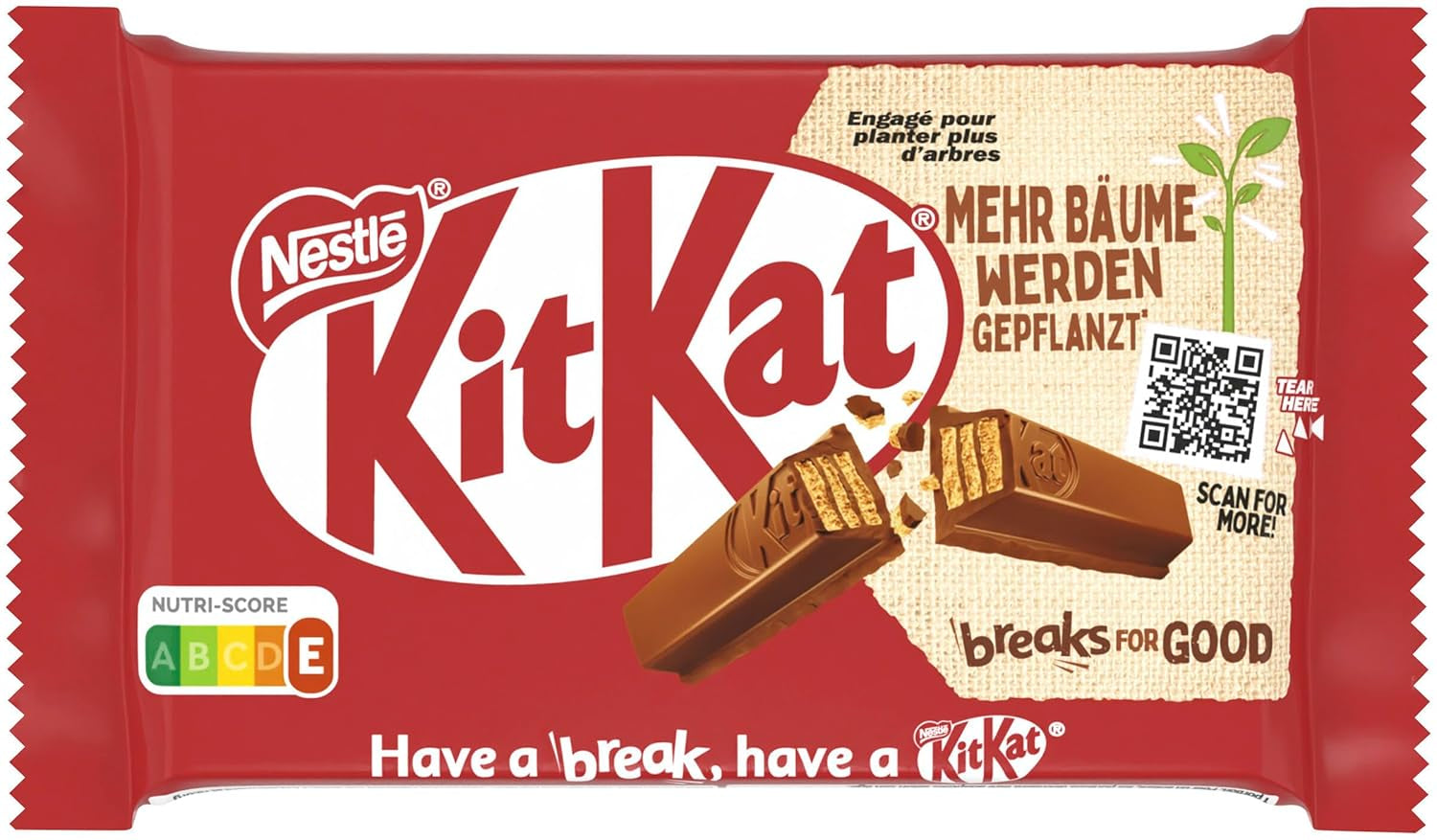Nestlé Classic Schokoriegel, knusprige Waffelriegel aus Milchschokolade, 48er-Packung (24 x 41,5 g)