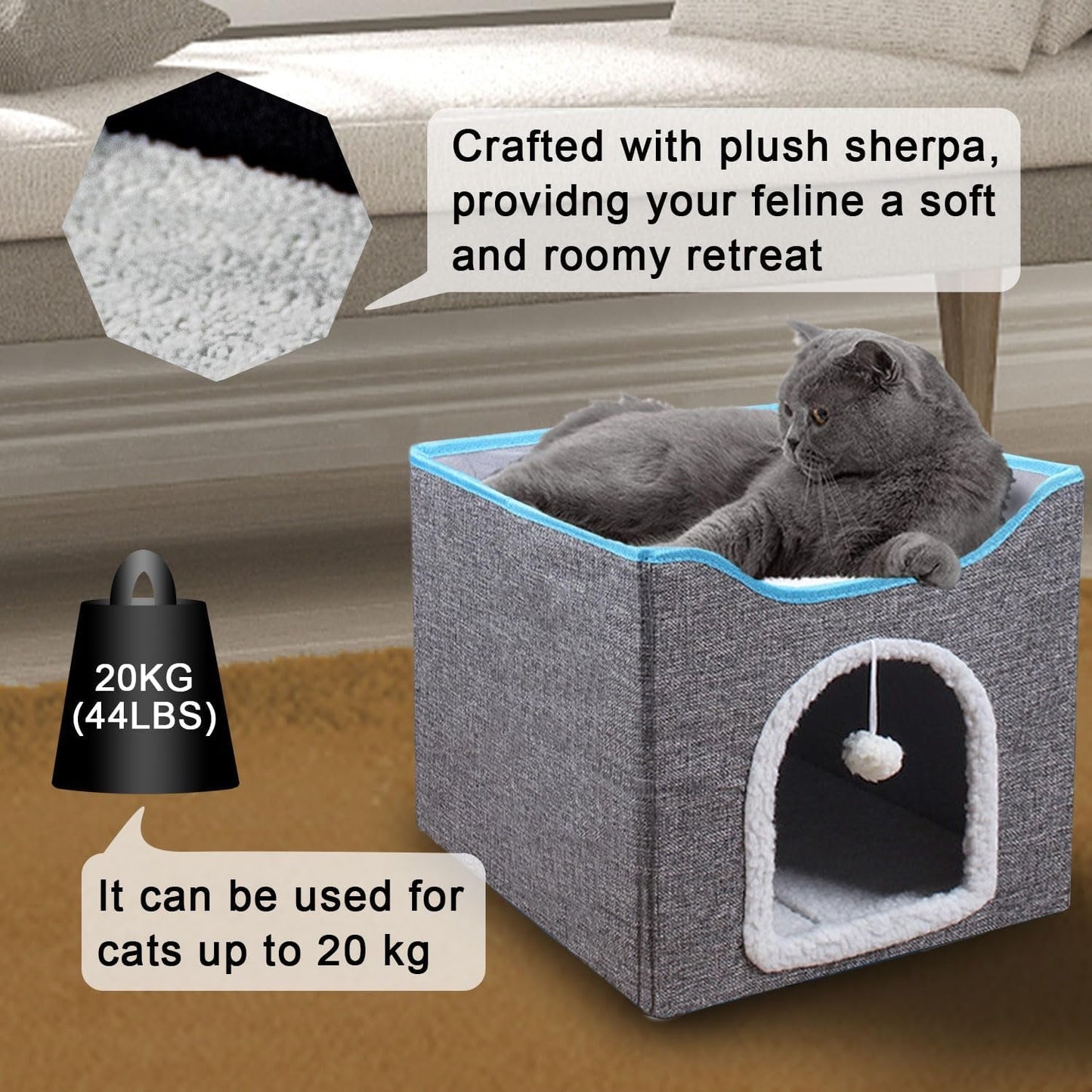Decken und Möbel, Haustiere, Höhlen und Häuser, Katzen, Betten für Katzen, Katzenbetten, Matratzen
