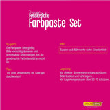 Decocino Fettlösliche Farbpaste 6er-Set – 6 x 15 g – Lebensmittelfarbe in Rot, Weiß, Grün, Gelb, Blau und Schwarz, ideal zum Einfärben von Kuchen, Fondant und Cremes – Azo- und glutenfrei