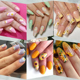 12 Blatt Nagelaufkleber mit 3D-Effekt, UV-härtend, langlebig, Blumen-Nagelaufkleber, gelb-weiße Gänseblümchen-Nagelkunstaufkleber