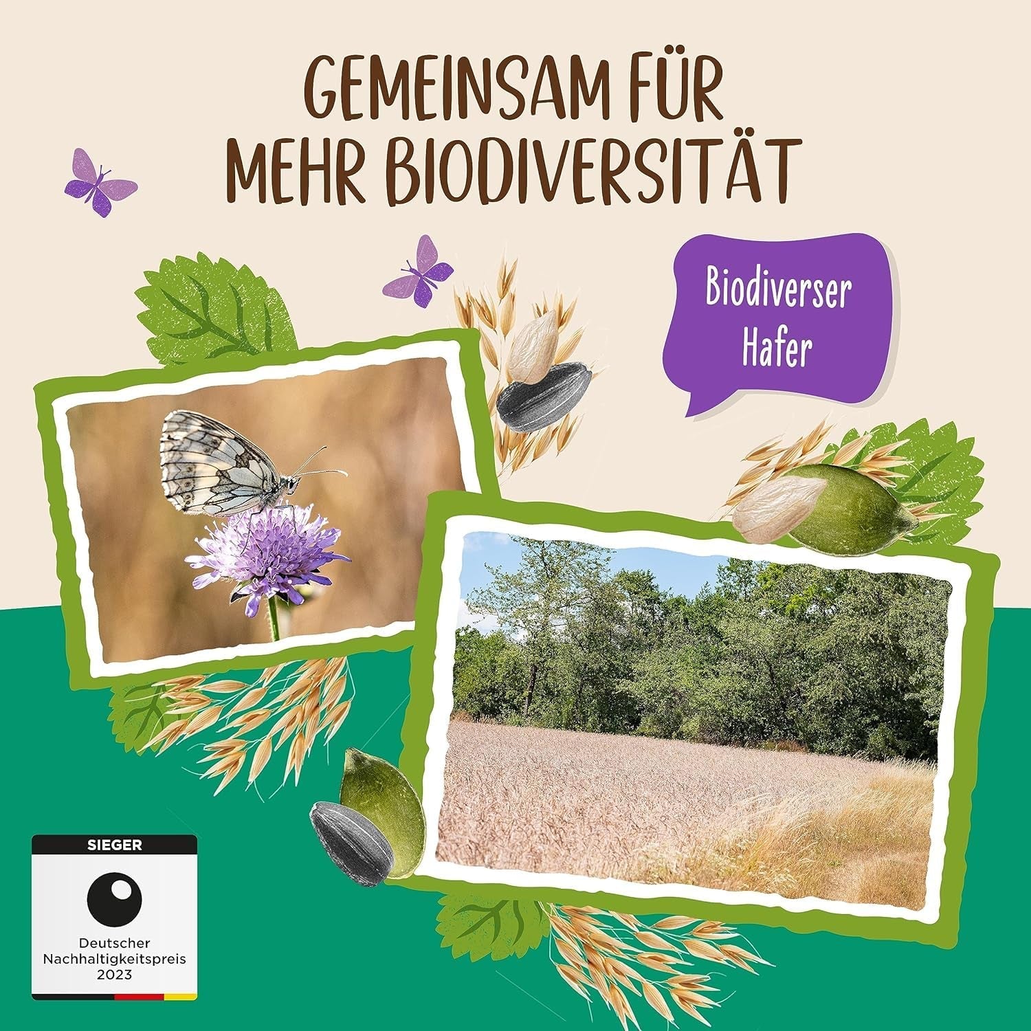 Allos ungesüßtes Proteinmüsli | Bio-Müsli | Haferflocken | Müsli zum Frühstück | Vegan (5 x 450g), 1 Stück (5er Pack)