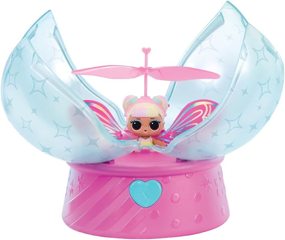 LOL Überraschung! Magic Flyers Fairies Tots – Blumenkind – Enthält 1 Puppe und 1 Zauberstab in einer blumenförmigen Packung, 2 zum Sammeln, Rose