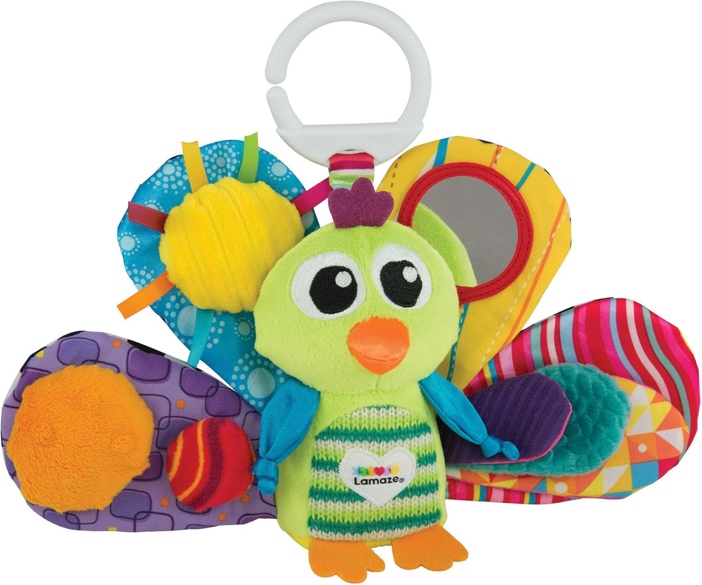 Lamaze Babyspielzeug „Freddie das Glühwürmchen“ Clip & Go, hochwertiges Spielzeug für Kleinkinder, Griffanhänger zur Stärkung der Eltern-Kind-Beziehung, ab 0 Monaten, mehrere Farben Babyspielzeug Naty Shop Jaques der Pfau