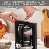 Krups T8 Filter-Espressomaschine, 850 Watt, automatische Abschaltung, 8–12 Tassen, 1 l Fassungsvermögen, Permanentfilter, beleuchteter Ein-/Ausschalter, einfach zu bedienen, Schwarz, KM4689
