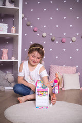 Simba 105733333 – Steffi Love Welcome Twins, schwangere Puppe mit Zwillingen, Wickeltisch und Badewanne, Accessoires, Modepuppe, 29 cm, für Kinder ab 3 Jahren