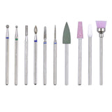 10 Stück Nagelbohrer Bits, Nagelfräser, Wolframlegierung Nagelfräser Bits, Professioneller Nagelfräser, Gelnägel Zubehör Nageldesign Zubehör Für Maniküre Pediküre Entfernen Nail Art