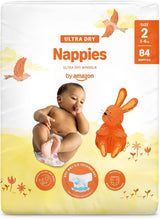 Amazon Ultra Dry Windeln, Größe 3 (4–9 kg) – Monatsbox, Weiß, 172 Stück (2 Packungen à 86 Stück) (ehemals Mama Bear, identisches Produkt)