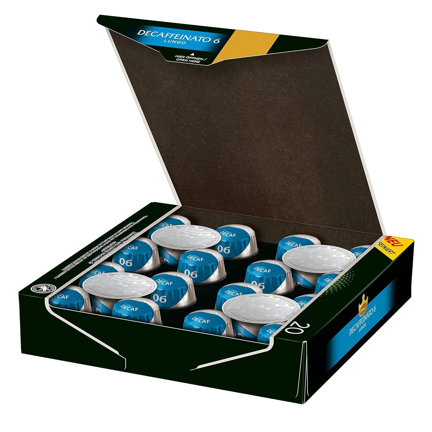 Kaffeekapseln Espresso Ristretto, Intensität 12 von 12, 10 x 20 Getränke & Kaffeekapseln Lungo Decaffeinato- Intensität 6- 200 Nespresso-kompatible Kapseln, 10er Pack, 10 x 20 Getränke