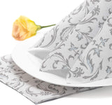 Papstar, 50 Servietten „ROYAL Collection“ 1/4-Falz 40 cm x 40 cm grau „Damascato“, #85005