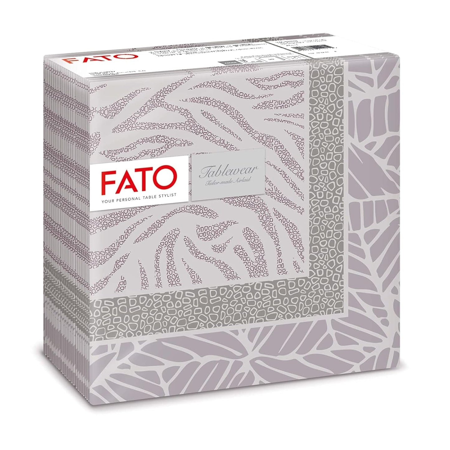 Fato - Trockenpapierservietten, Airlaid, Textileffekt, Packung mit 50 Servietten, 40X40 gefaltet im 4er-Format, Tropicana Decor