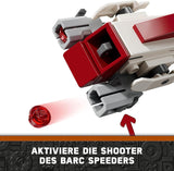 LEGO Star Wars Flucht mit dem BARC Speeder, das Mandalorianer-Set, Spielzeugfahrrad mit Beiwagen, enthält die Figuren Kelleran Beq und Grogu, Geschenk für Jungen und Mädchen ab 8 Jahren 75378 Bausets Beuche den LEGO-Store