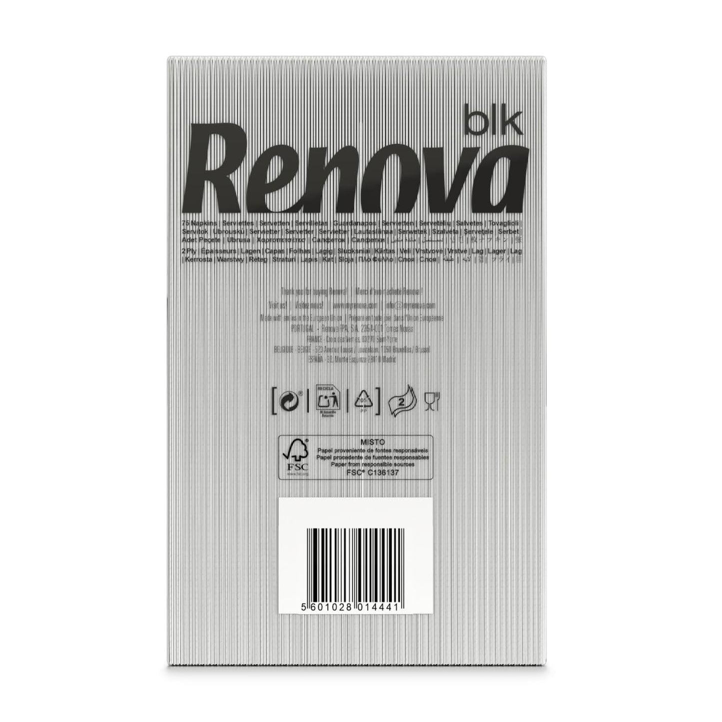 Renova große weiße Papierservietten, 75 Servietten