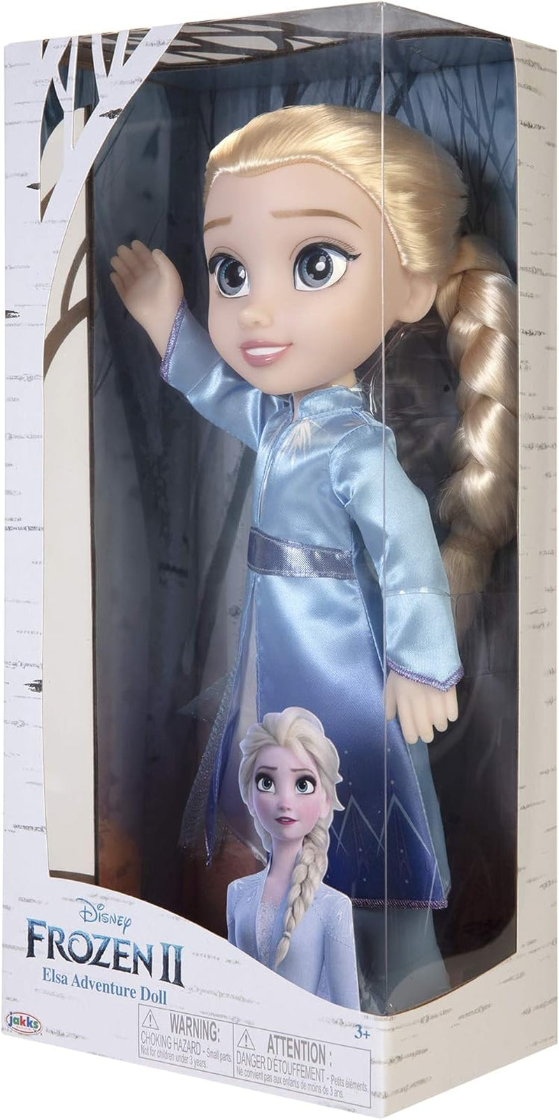 Disney Frozen 2 Elsa Reisepuppe, 35 cm große Puppe mit Kleid im Kultfilm-Stil, Stiefeln und langen geflochtenen Haaren für zusätzlichen Spielspaß, für Mädchen ab 3 Jahren