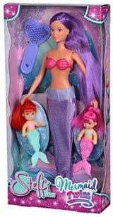 Simba 105734162001 105734162 - Steffi Love The Twin Mermaids / zwei Varianten / Steffi als Meerjungfrau / mit zwei Baby-Meerjungfrauen / Modepuppe / 29 cm, für Kinder ab 3 Jahren
