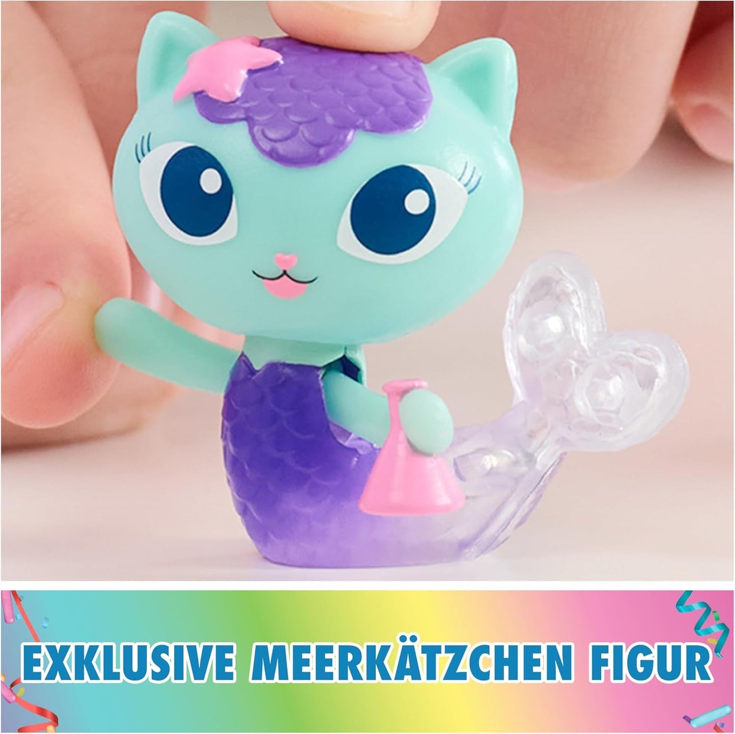 DREAMWORKS GABBY DOLLS HOUSE – Meerkätzchen Bobble Kitty Möbelpaket, Katzenfigur mit Puppenhausmöbeln und Zubehör, ab 3 Jahren