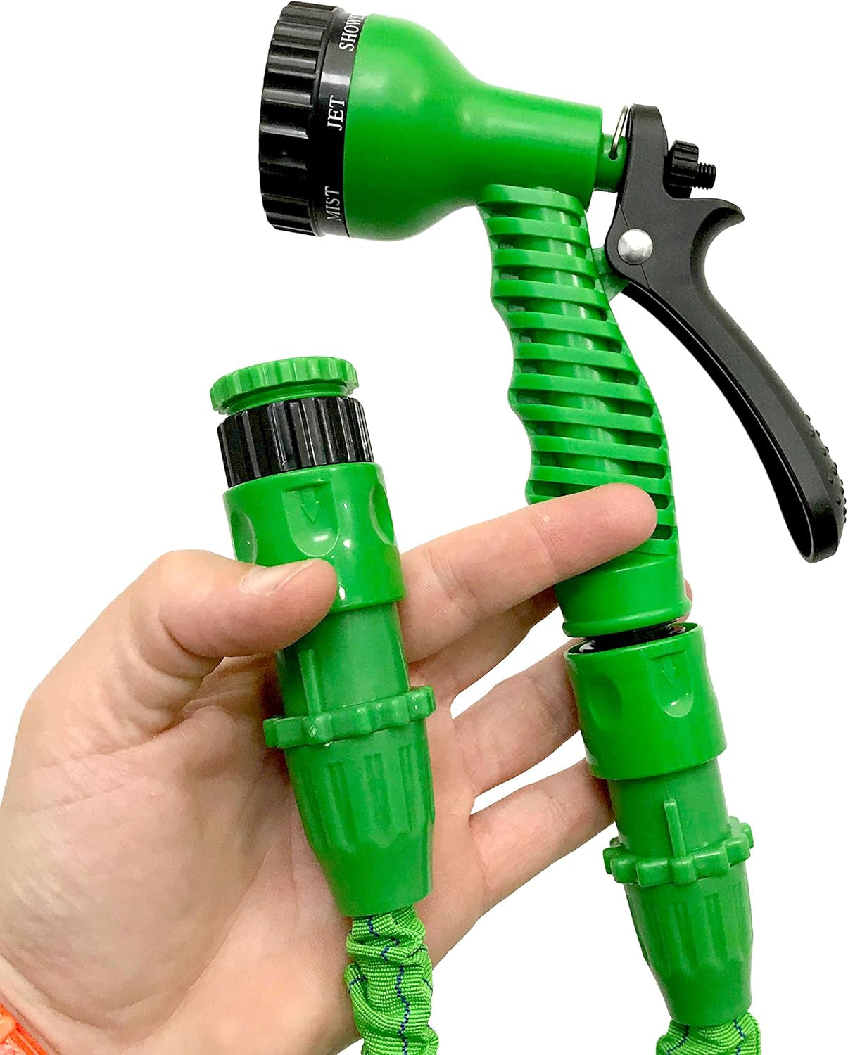 C2607A Hose Basic – Ausziehbarer Schlauch mit Wasserdruck, grün, 7,5 Meter