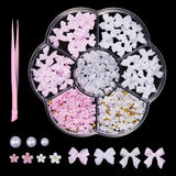 GZMAYUEN 920 Stück Gold Silber Flatback Perlen Für Nägel, Halbrunde Weiße Beige Nagelperlen, Kleine Halbrunde Flatback Perlen Für DIY Nail Art Decor