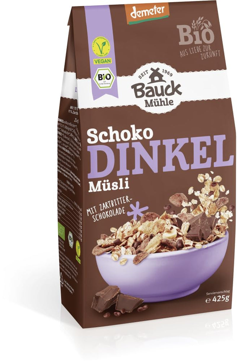 Bauck HOF Dinkelmüsli Schokozart, 425G (1Er Pack) Cereals Naty Shop 12 X 425 Gr